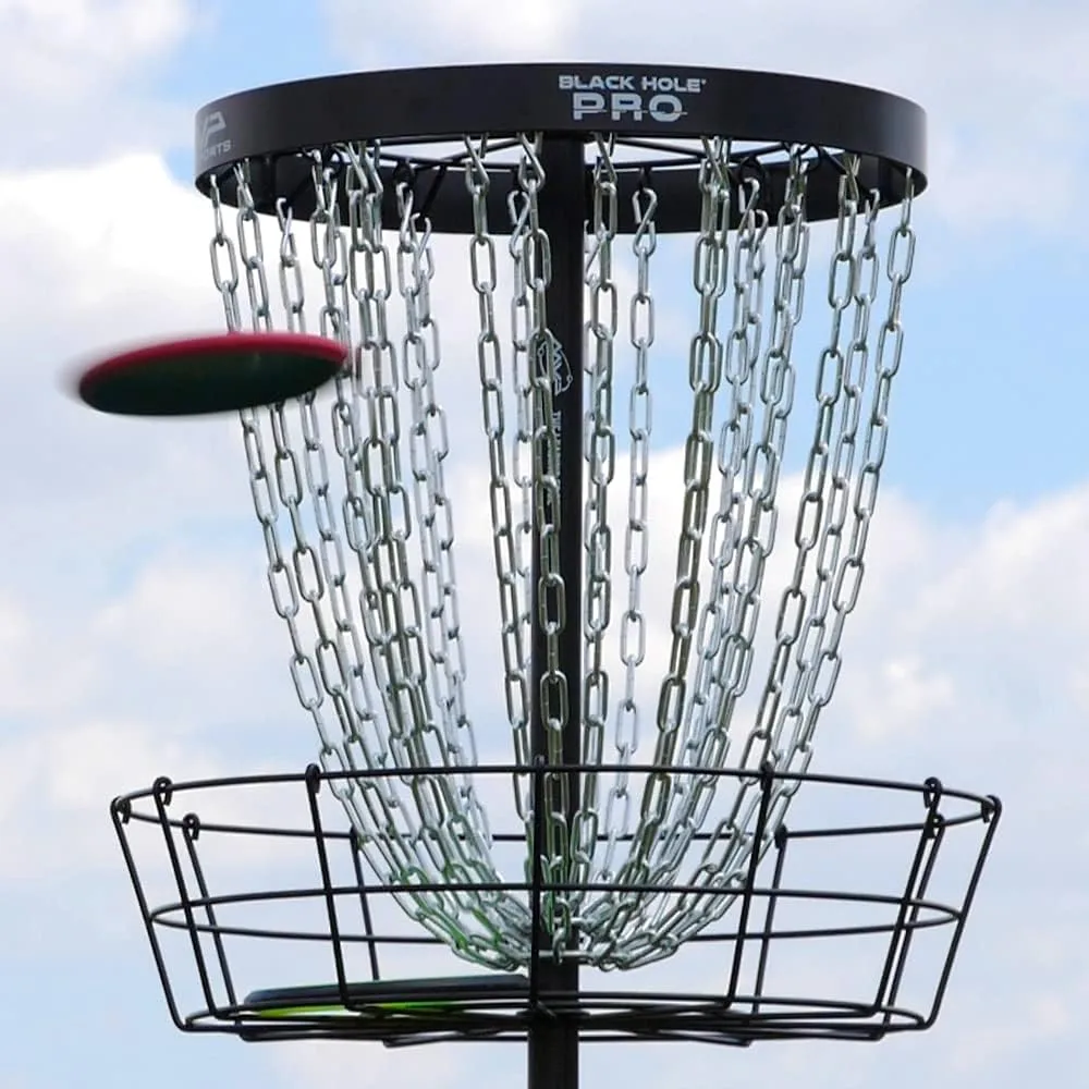 MVP Disc Sports Black Hole Pro 24-Chain Portable Disc Golf Basket