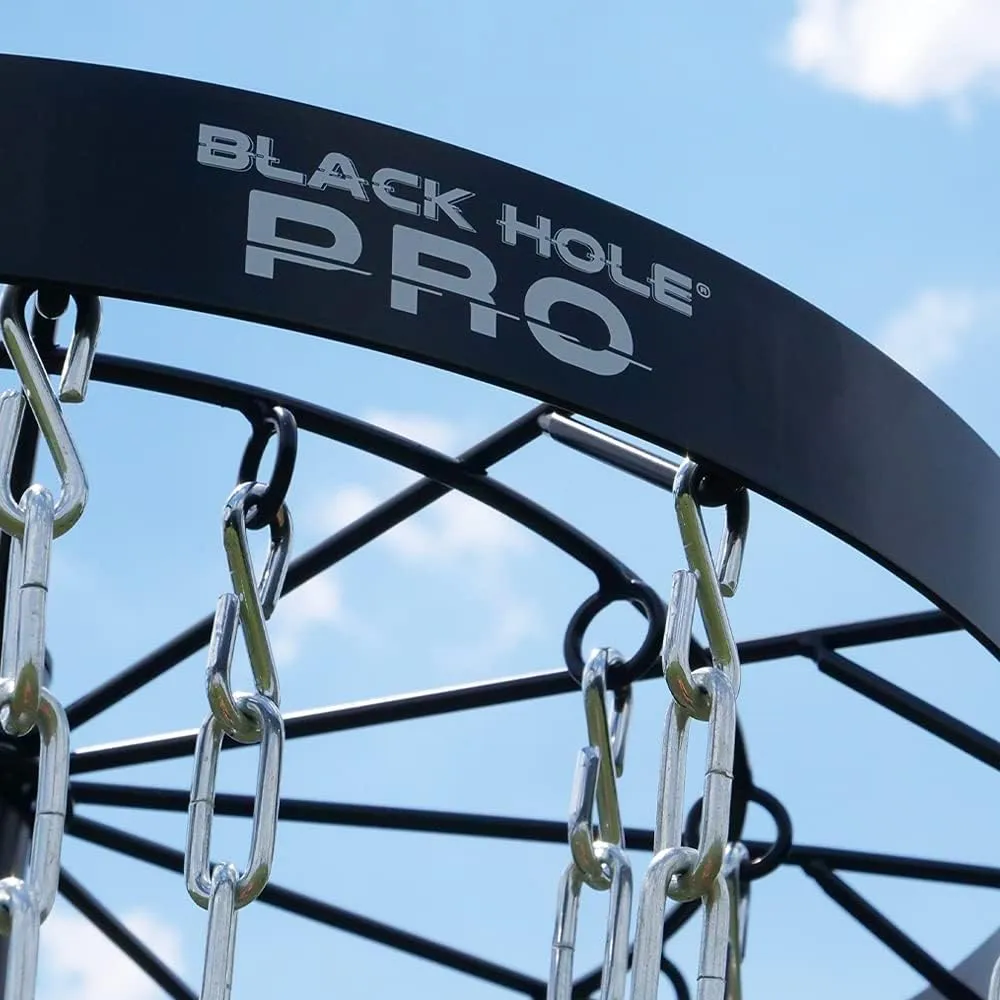 MVP Disc Sports Black Hole Pro 24-Chain Portable basket pro