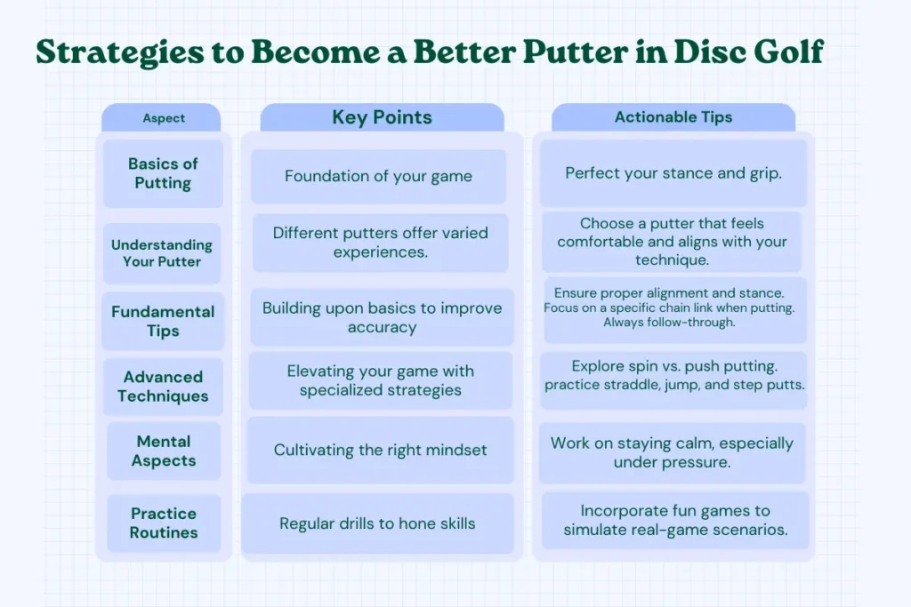 Strategies to Become a Better Putter in Disc Golf